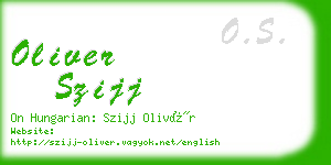 oliver szijj business card